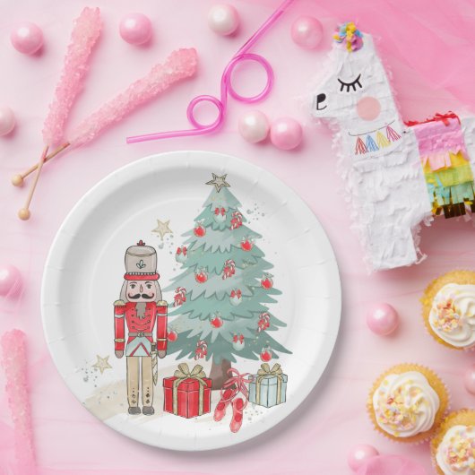 Nutcracker Christmas Plate ペーパープレート (パーティー)