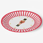 Nutcracker Christmas Plate Red and White ペーパープレート (アングル)
