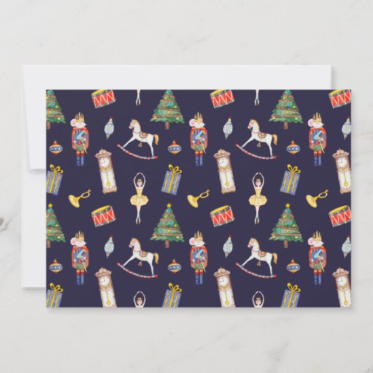 Nutcracker Christmas Stationery Note Card 招待状 (裏面)