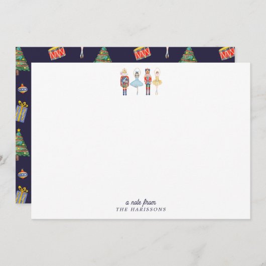 Nutcracker Christmas Stationery Note Card 招待状 (正面/裏面)