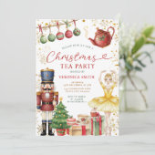 Nutcracker Christmas Tea Party Sweets Ballerina 招待状 (スタンド正面)