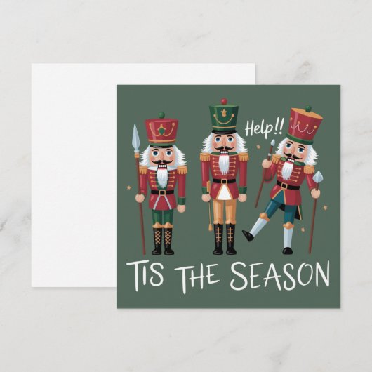 Nutcracker Christmas Tis the Season Group Xmas シーズンカード (正面/裏面)