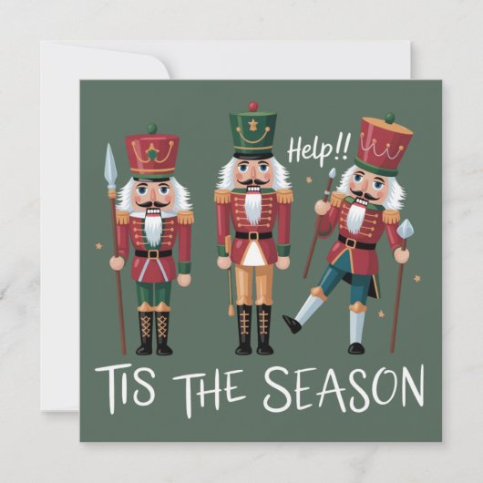 Nutcracker Christmas Tis the Season Group Xmas  シーズンカード (正面)