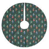 Nutcracker Cocktail Party Christmas ブラッシュドポリエステルツリースカート (正面)