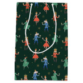 Nutcracker Cocktail Party Christmas ミディアムペーパーバッグ (裏面)