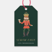 Nutcracker Cocktail "Sending Cheer" Christmas ギフトタグ (正面)