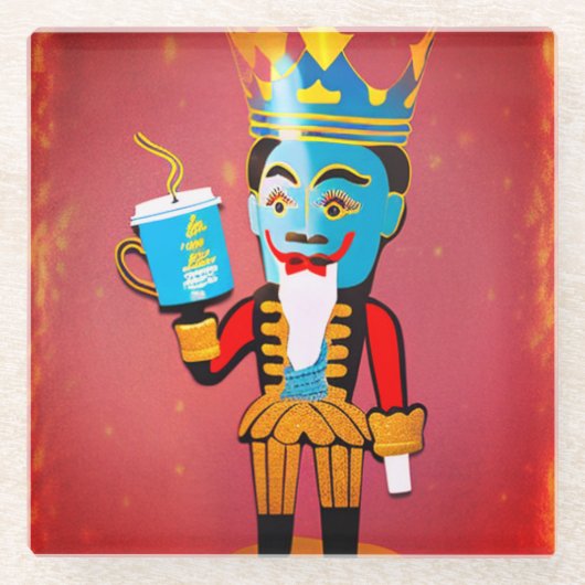Nutcracker Coffee King Coaster ガラスコースター (正面)