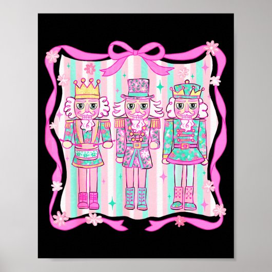Nutcracker Coquette Nk Bow Xmas Holiday Merry Chri ポスター (正面)