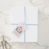 Nutcracker Crest Monogram Custom Holiday Gift Tag ギフトタグ (より糸付き)