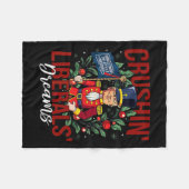 Nutcracker Donald Trump第47代大統領おもしろいH フリースブランケット (正面(横))