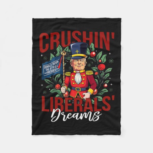 Nutcracker Donald Trump第47代大統領おもしろいH フリースブランケット (正面)