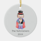 Nutcracker Drosselmeyerクリスマスフォト セラミックオーナメント (正面)