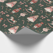 Nutcracker  Elegant Ballet Christmas ラッピングペーパー (角)