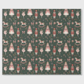 Nutcracker  Elegant Ballet Christmas ラッピングペーパー (フラット)