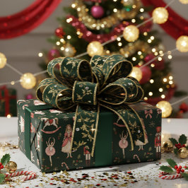 Nutcracker Elegant Ballet Christmas ラッピングペーパー