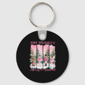 Nutcracker Friends Snow Globe Nk Coquette Bow Chri キーホルダー (正面)