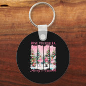 Nutcracker Friends Snow Globe Nk Coquette Bow Chri キーホルダー (正面)