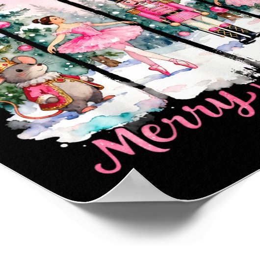 Nutcracker Friends Snow Globe Nk Coquette Bow Chri ポスター (角)