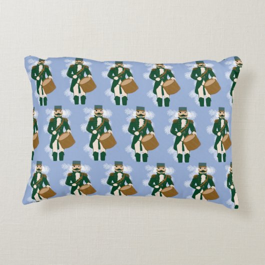 Nutcracker Frosted Blue Rectangular Cushion アクセントクッション (裏面)