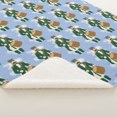 Nutcracker Frosted Blue Sherpa Blanket シェルパブランケット (3/4)