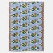 Nutcracker Frosted Blue Woven Blanket スローブランケット (正面縦)