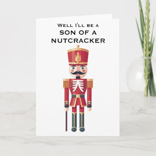 Nutcracker Fun Christmas Holiday Greeting Card カード (正面)