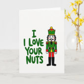 Nutcracker Funny I Love Your Nuts Card カード (黄色い花)