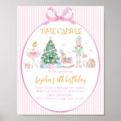 Nutcracker Girl Birthday Time Capsule Sign ポスター (正面)