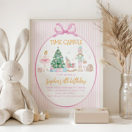 Nutcracker Girl Birthday Time Capsule Sign ポスター