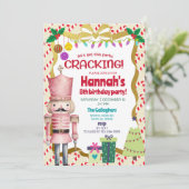 Nutcracker girl Christmas birthday invite. 招待状 (スタンド正面)