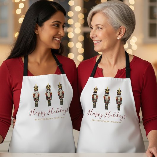 Nutcracker Happy Holidays Classic Christmas  エプロン