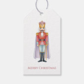 Nutcracker King Red Uniform Watercolor ギフトタグ (正面)