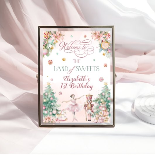 Nutcracker Land Of Sweet Birthday Party Welcome ポスター