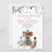 Nutcracker Land of Sweets Ballerina 1st Birthday 招待状 (正面)