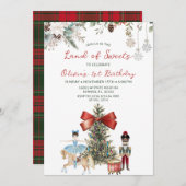 Nutcracker Land of Sweets Ballerina 1st Birthday 招待状 (正面/裏面)