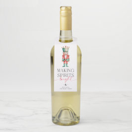 Nutcracker Making Spirits Bright Christmas Gift ボトルネックタグ