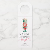 Nutcracker Making Spirits Bright Christmas Gift ボトルネックタグ (正面)