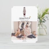 Nutcracker Merry Christmas Holiday Photo Card シーズンカード (スタンド正面)