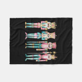 Nutcracker Merry Christmas Xmas Family Pajamas Hol フリースブランケット (正面(横))