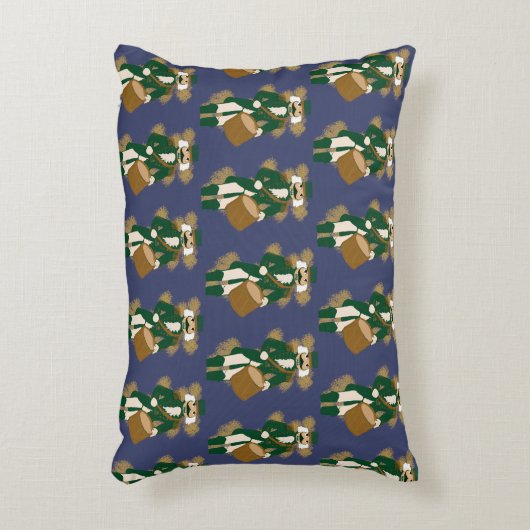 Nutcracker Navy Blue Rectangular Cushion アクセントクッション (正面(垂直))