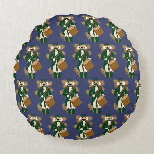 Nutcracker Navy Blue Round Cushion ラウンドクッション (正面)