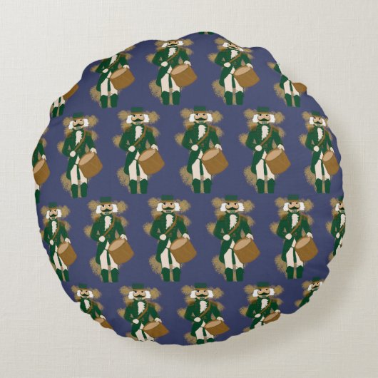 Nutcracker Navy Blue Round Cushion ラウンドクッション (裏面)