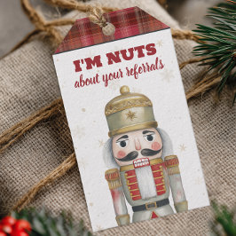 Nutcracker Nuts About Your Referrals Christmas ギフトタグ