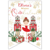 Nutcracker Onederland 1st Birthday Photo Milestone バンティングフラッグ (第1の旗)