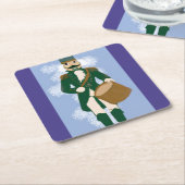 Nutcracker Paper Coasters Frosted Violet スクエアペーパーコースター (アングル)