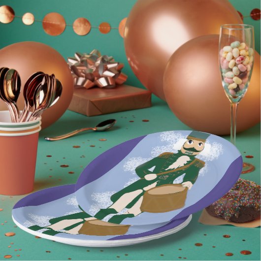 Nutcracker Paper Napkin Blue-Purple Soldier ペーパープレート (複数)