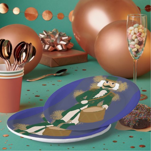 Nutcracker Paper Napkin Navy Blue Soldier ペーパープレート (複数)