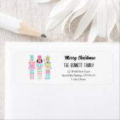 Nutcracker Pastel Merry Christmas Typography ラベル (インサイチュ)