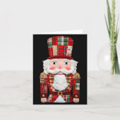 Nutcracker Patchwork Merry Christmas Pajamas Men W カード (正面)
