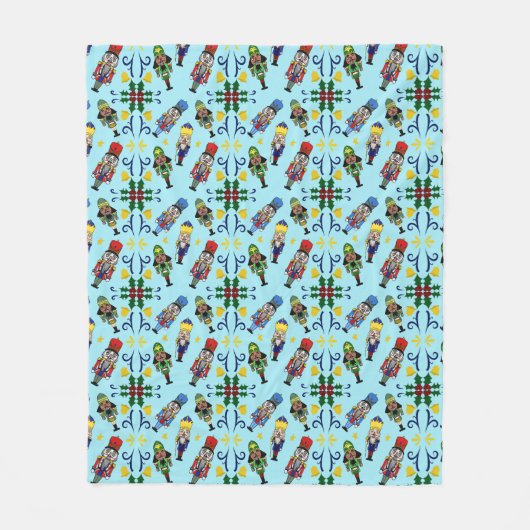 Nutcracker Pattern Blanket フリースブランケット (正面)